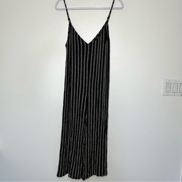 Billabong Wide leg Jumpsuit Small Black White - Picture 1 of 10